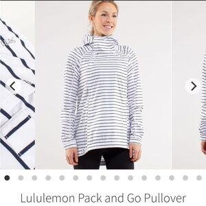 Lululemon Pack and Go Pullover
Quiet Stripe Printed White Deep Indigo
